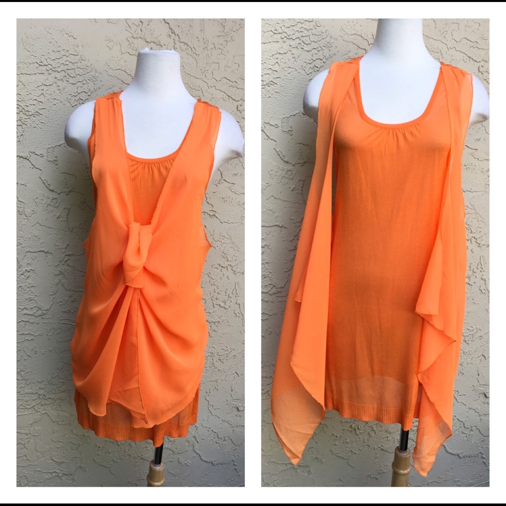 RYU FINAL SALE ORANGE NEW DRESS - Picture 3 of 3